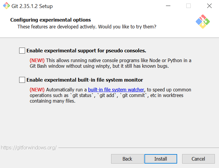 git installation configuration
