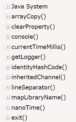 Common used System java methods image 1