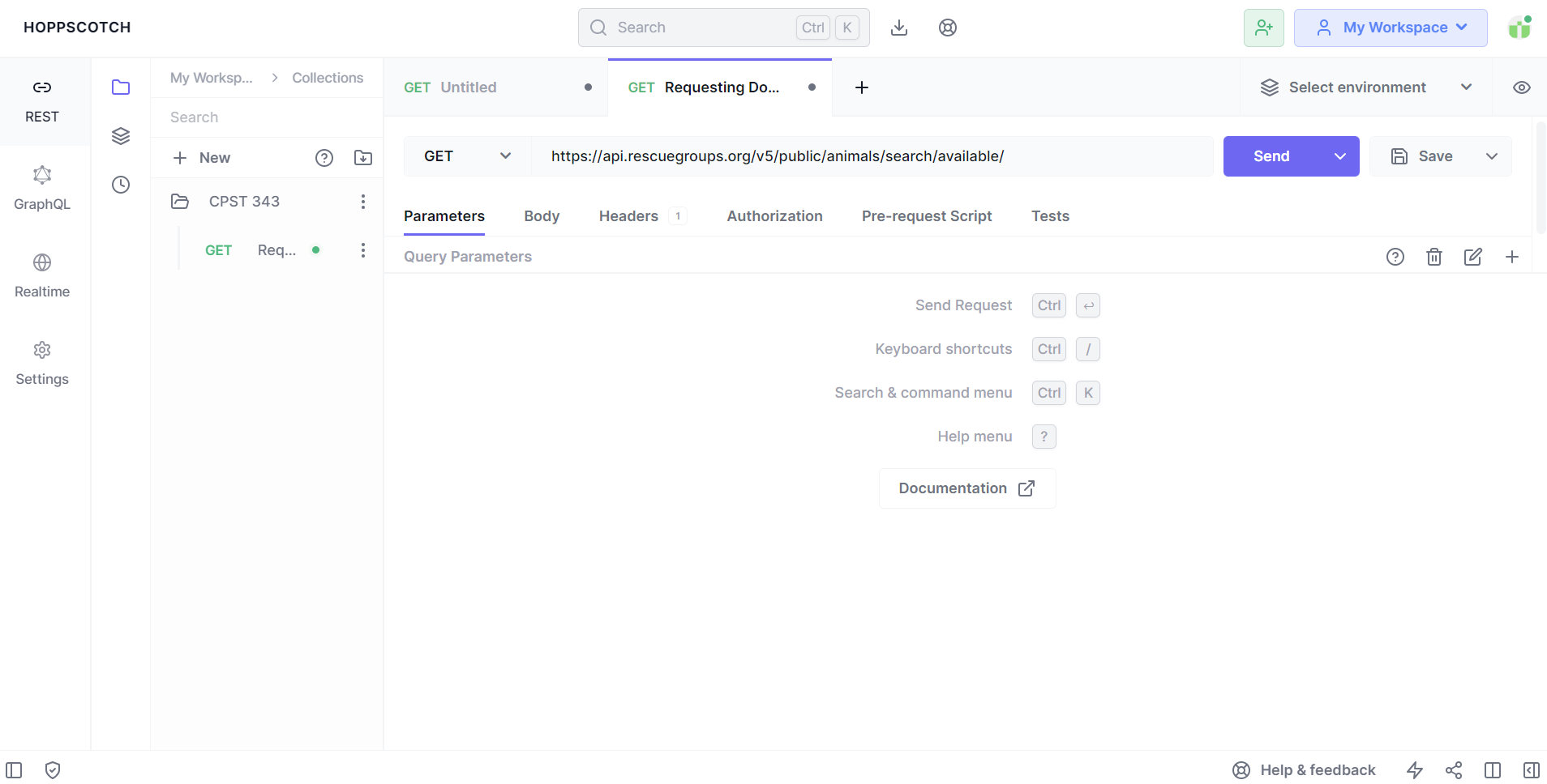 Picture of Hoppscotch Request tool